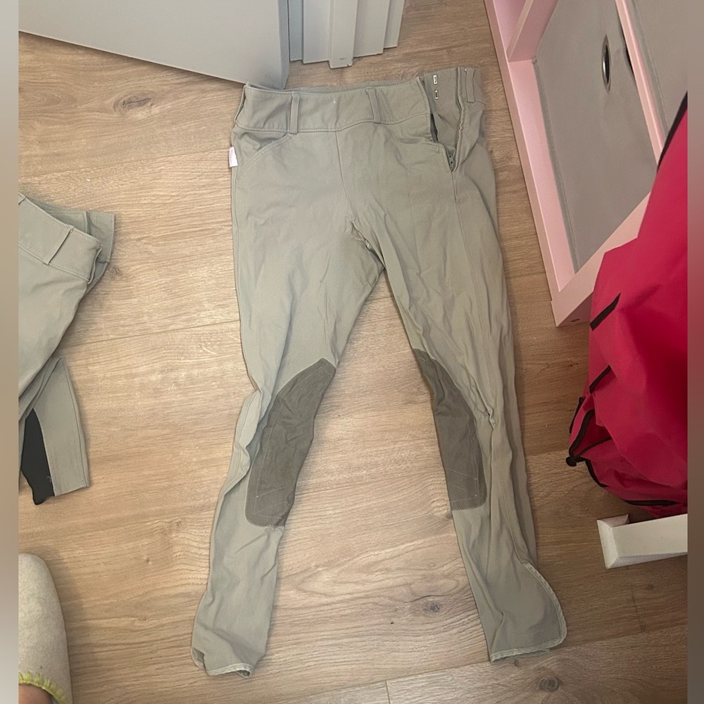 Tan Riding Pants with Knee Patches